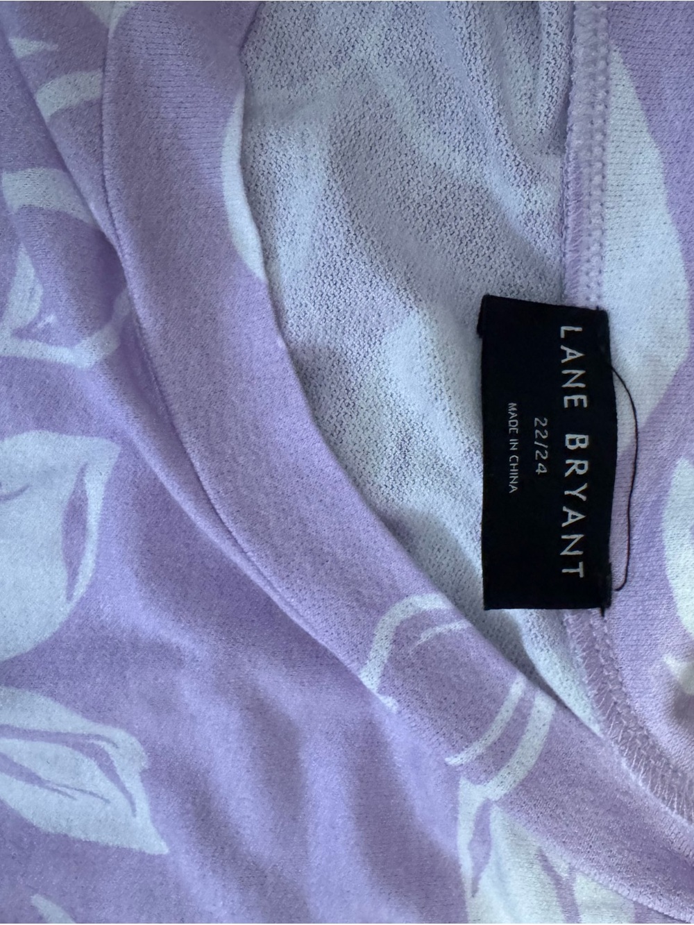 Lane Bryant Lavender Floral long tank top - Picture 7 of 7
